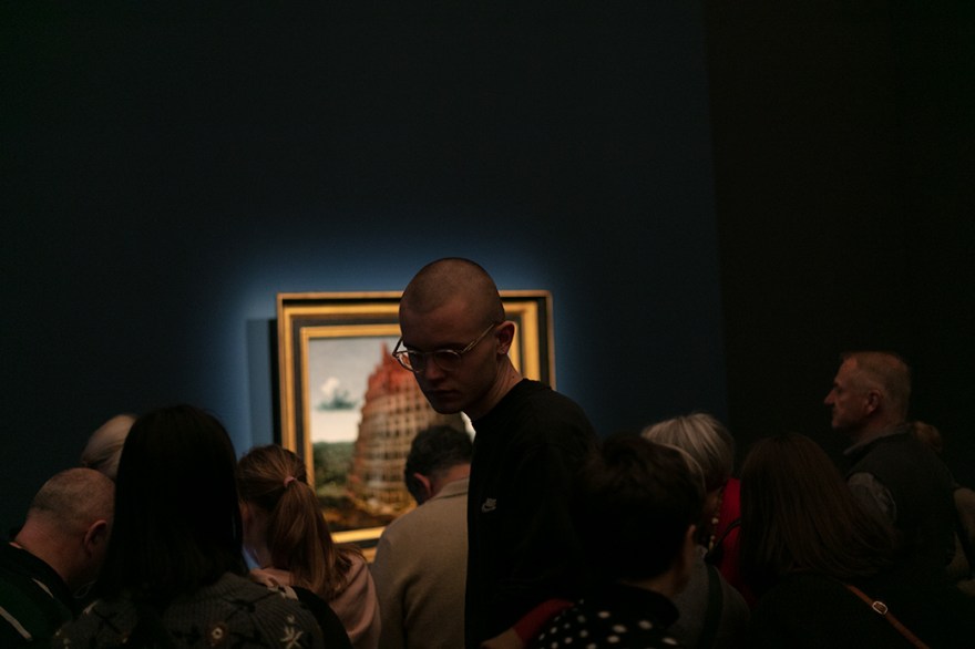 young man turning away from the tower of babylon_hop